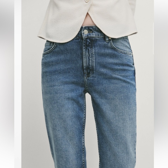 MASSIMO DUTTI SLIM FIT MID-RISE CROPPED JEANS SIZE 10 NWT $99.90 Online now! - Picture 8 of 11